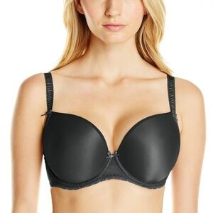 Freya Women's Deco Vibe Underwire Molded Bra With J-hook Size 30H Black